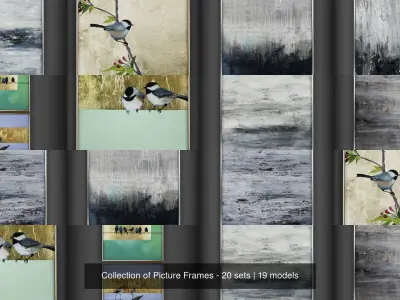 Collection of Picture Frames - 20 sets 3D Model Pack 7