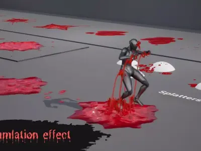 Stylized Blood VFX Low-poly 3D model