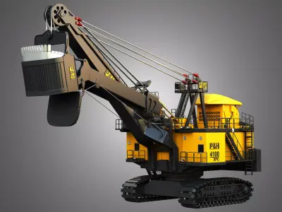 4100XPC Mining Electric Rope Shovel 3D model