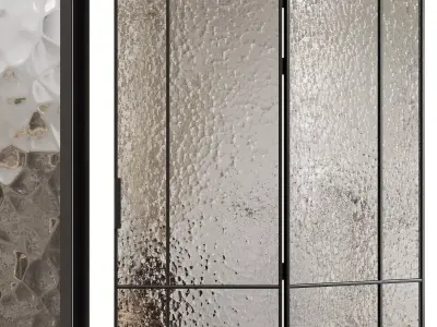 Swing Glass Doors 02 3D model