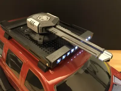 RC crawler roof-mount sci-fi cannon  3D print model