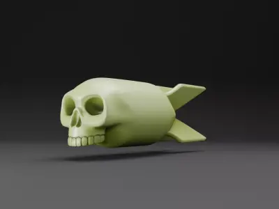 Skull Bomb  Stylized 3D Printable Model 3D print model