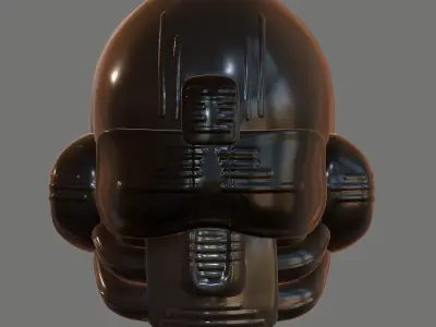 Gas mask helmet 3d model scifi Low-poly  Low-poly 3D model 183