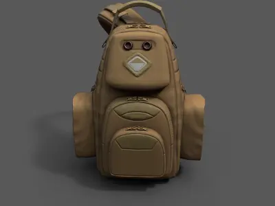 Backpack Camping scifi Generic  Low-poly 3D model