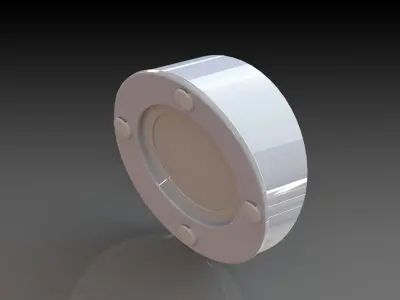 Submarine style round LED wall lamp model 3D print model