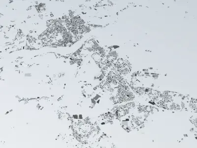 Porto Streets and Buildings 3D model