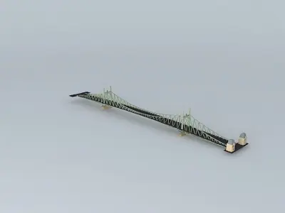 Liberty Bridge Budapest Hungary Liberty Bridge 3D model