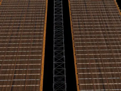 High quality 3d model ISS Solar arrays 3D model