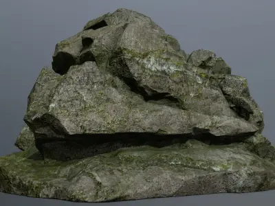 Mountain 1 rock Low-poly 3D model