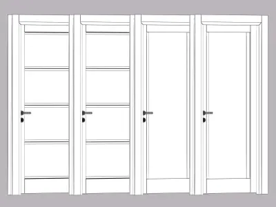 Ital doors Light Oak 5 3D model