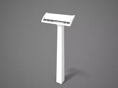 Shaving Razor Blade Low-poly 3D model