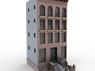 NYC Building 2 - PBR Low-poly 3D model