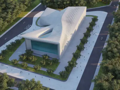 Futuristic building Collection 1-2 3D Model Pack