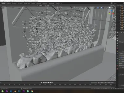 realistic modern swimming pool 3D model