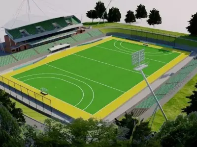 Sydney Olympic Park Hockey Centre Low-poly 3D model
