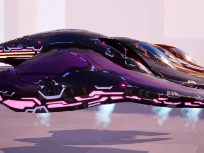 Basic Spaceship   Vector Low-poly 3D model