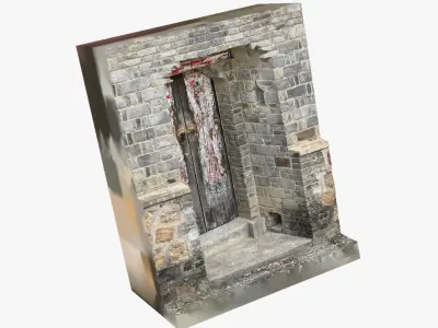 Chinese style rural house gate 3d scan 3D model