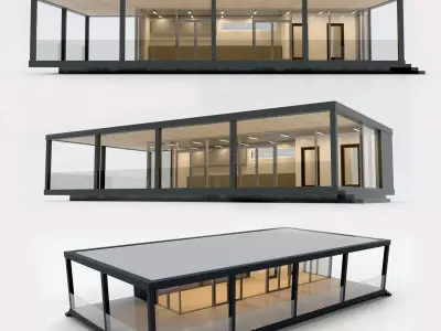 Villa house 12 Low-poly 3D model