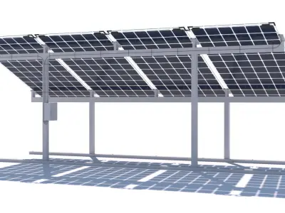 Bifacial solar panels - Static 3D model