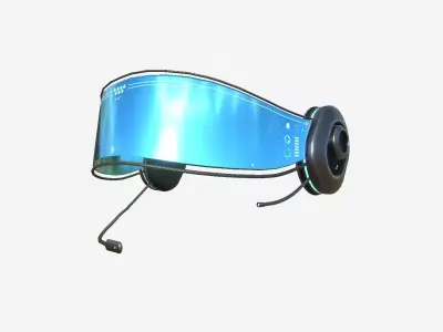 SciFi Glasses H08 Dark Steel - Character Design Fashion Low-poly 3D model
