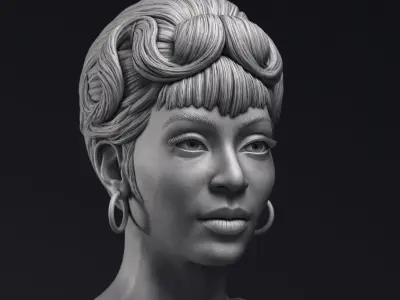 Nichelle Nichols as Nyota Uhura Bust Printable 3D Model 3D print model