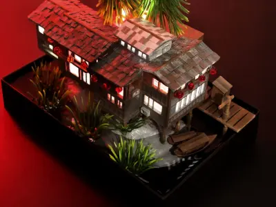 Japanese Style Boathouses - Ine no Funaya Free 3D print model