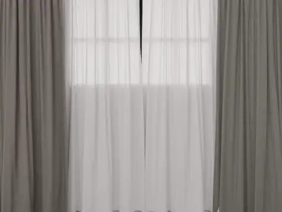 Fancy Curtains 3D model