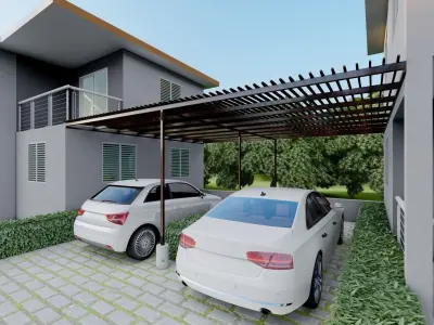 tropical bungalows  3D model