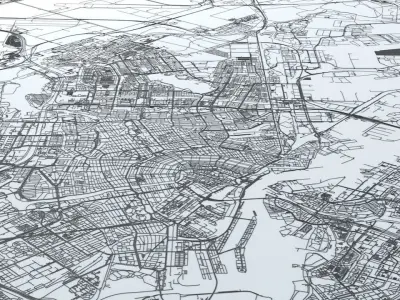 Amsterdam Road Network and Streets 3D model