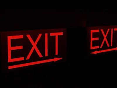 Exit Sign-001 Directional 3D model