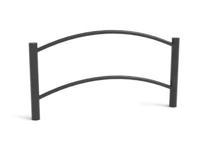 Street Fence - Arched Low-poly 3D model