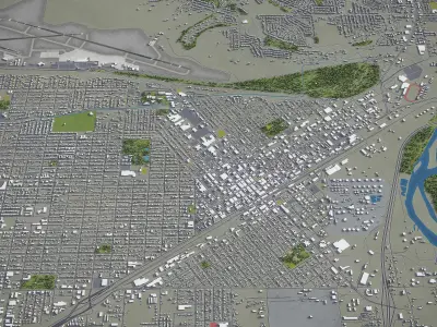 Billings - City 3D Model Low-poly 3D model