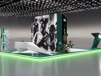 booth 6x4 open all side  Ministry of Defense 3D model