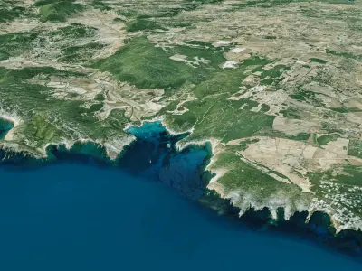 Minorca island 3d model terrain 3D model