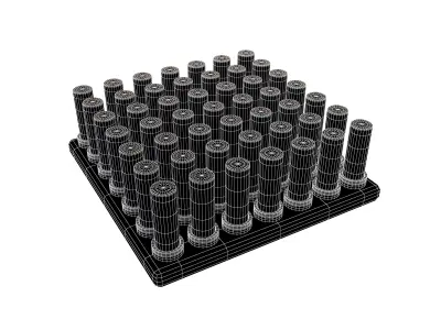 Cylindrical Cognitive Board v1 002 Low-poly 3D model