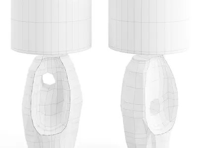 Primitive Black table lamp by Ralph Pucci 3D model