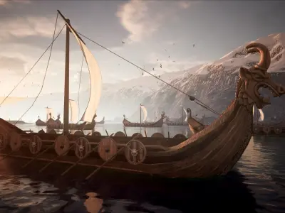 Viking Environment 46 Assets Low-poly 3D model