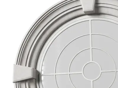 Classic Marble Circular Window 2 3D model