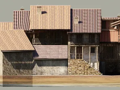 Sequeros town -Salamanca- 3D model