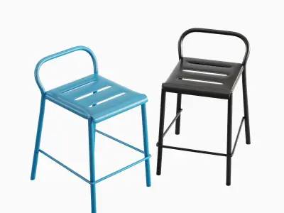Modern Stool Set B 3D model