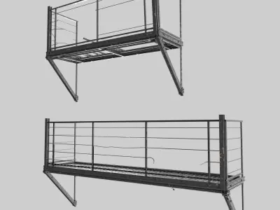 Evacuation ladder 3D model