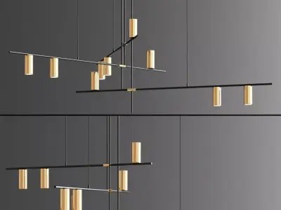 Light Suspension Chandelier 3D model purchase