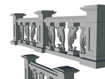 3D Concrete Balustrade 3D print model