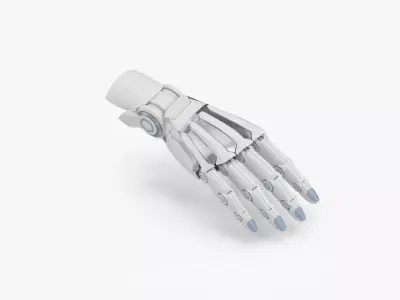Cyborg female hand 3D model