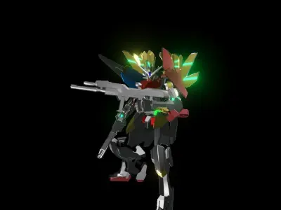 TheMechaNoid 9 gundam with lights 3D model