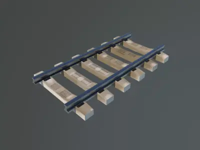 Railway track 3D model buy