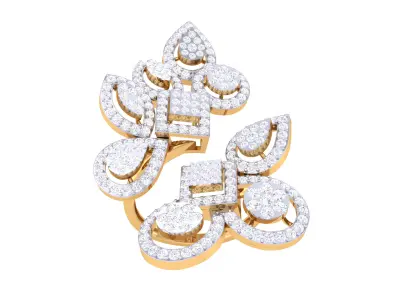  Women Ring MTL 3dm STL OBJ FBX Details 3D print model 57