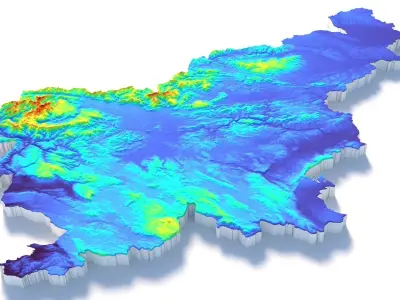 Slovenia Terrain Country 3D model