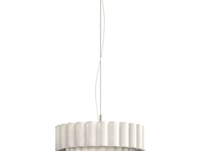 Folia Fabric Pendant Light 3D model