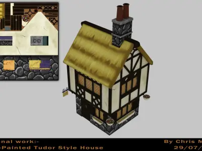 Tudor House Low-poly 3D model